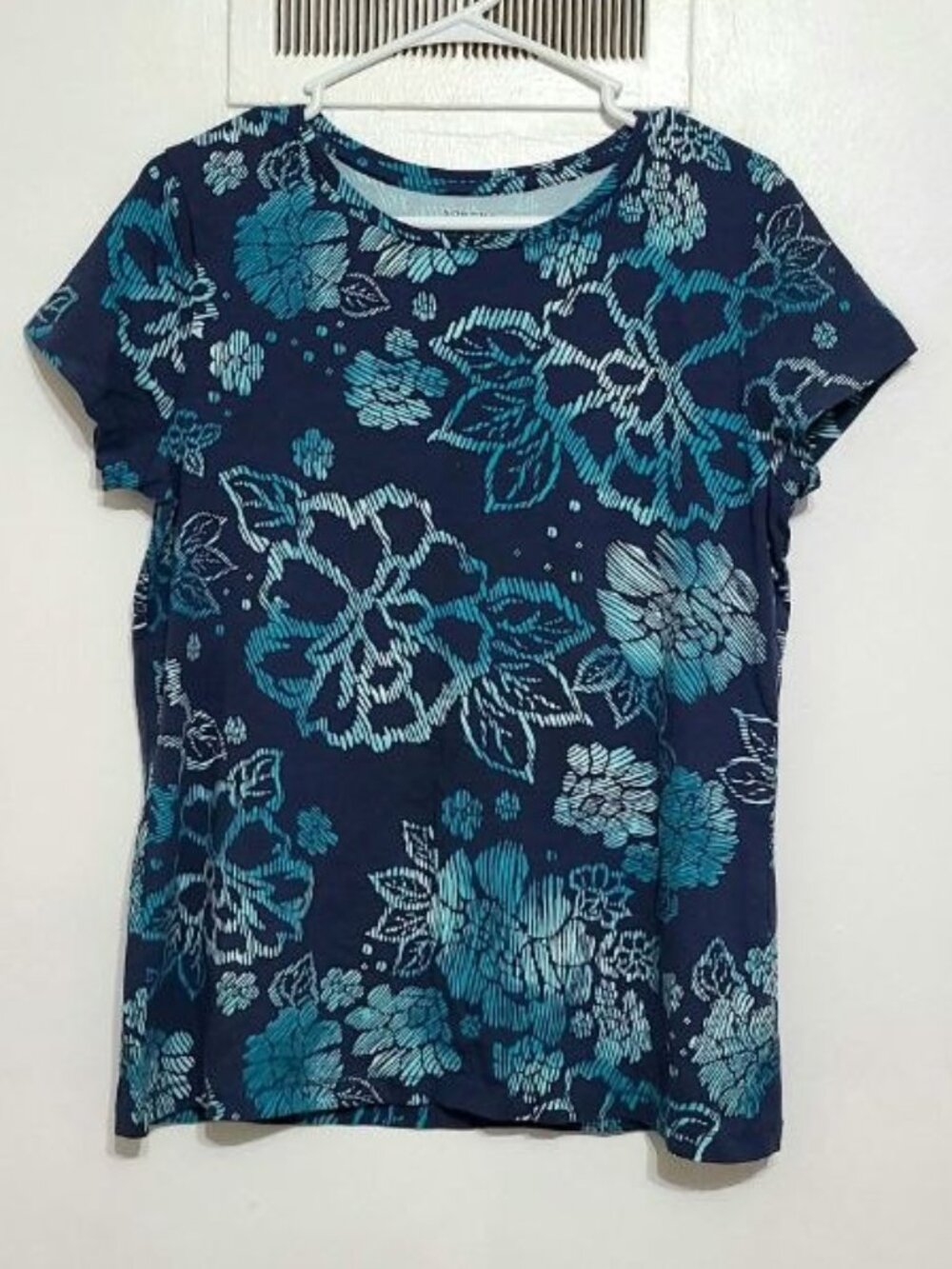Navy Floral Classic Fit Tee